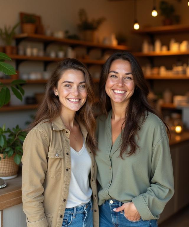 I fondatori di Edenverde nel negozio di Roma, ambiente accogliente con prodotti bio.