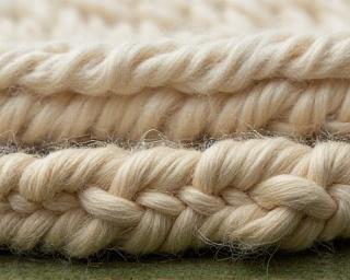 Dettaglio tessuto grezzo naturale di canapa e cotone organico